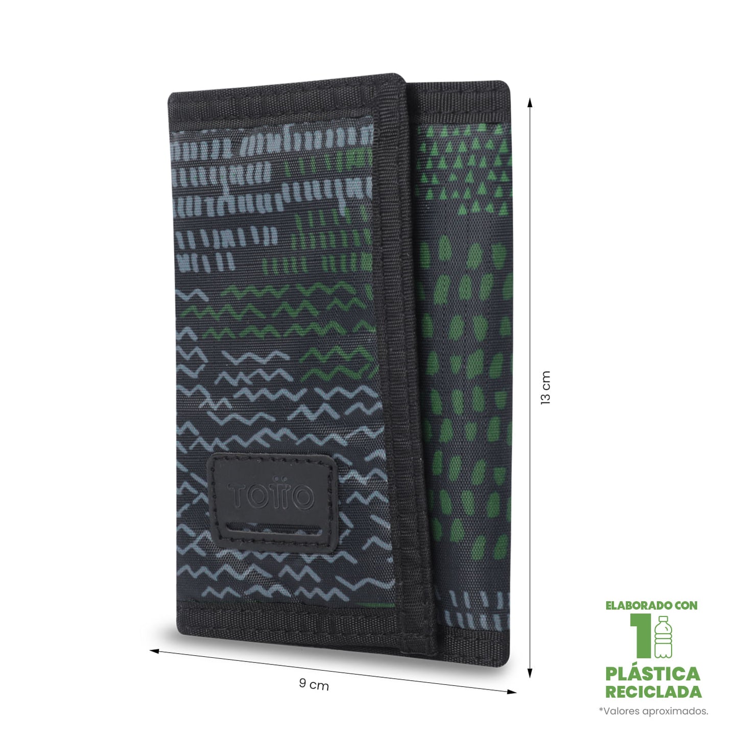Carteira masculina Tojal com bloqueador RFID, preta.