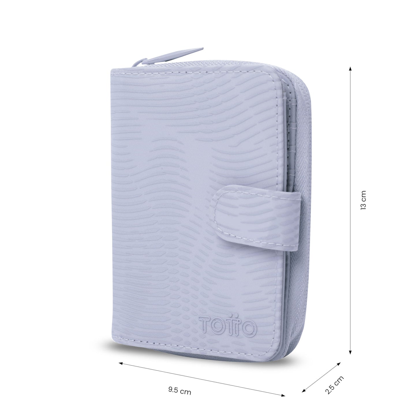Carteira feminina Texture Twi com bloqueador RFID, roxa