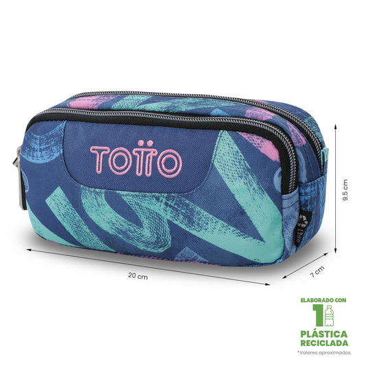 Estojo pequeno azul multifuncional para lápis, ideal para mulheres.