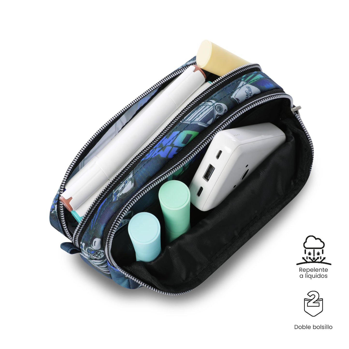 Cartuchera Multiuso Sobre Pequeña Azul Hombre