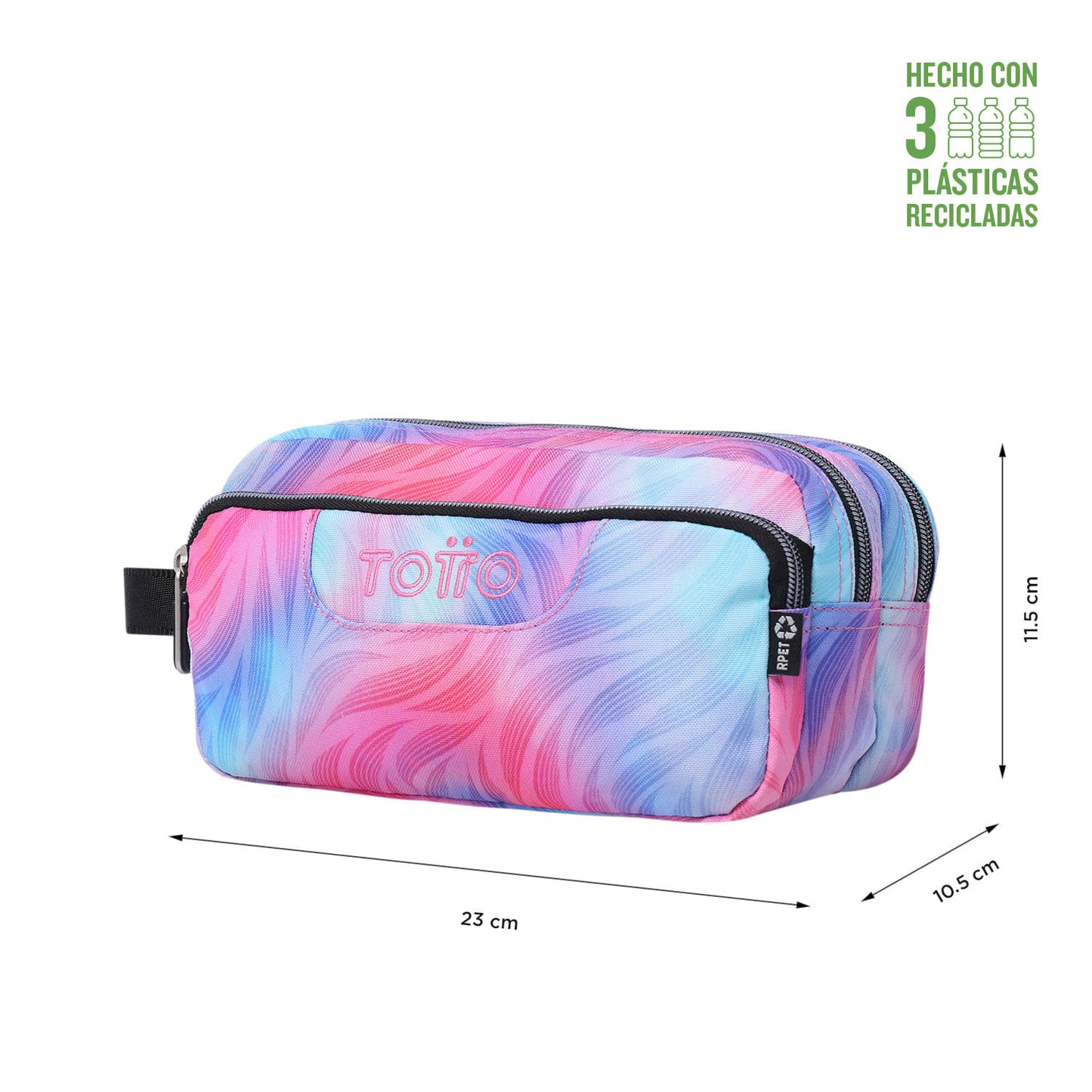 Cartuchera Mujer Agapec Glitter Rosado