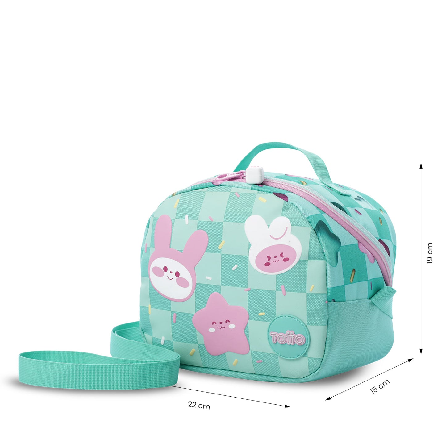 Lancheira térmica Bunny Pump tamanho médio verde para meninas