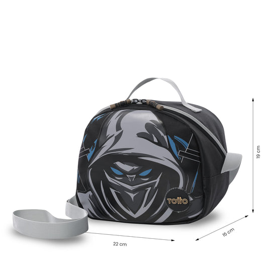 Lonchera Térmica para Niño Hanzo Mediano Negra