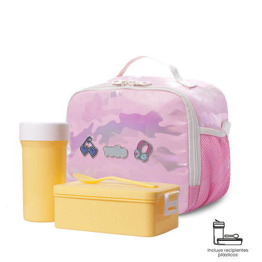 Lonchera Térmica para Niña Majestic Grande Rosada