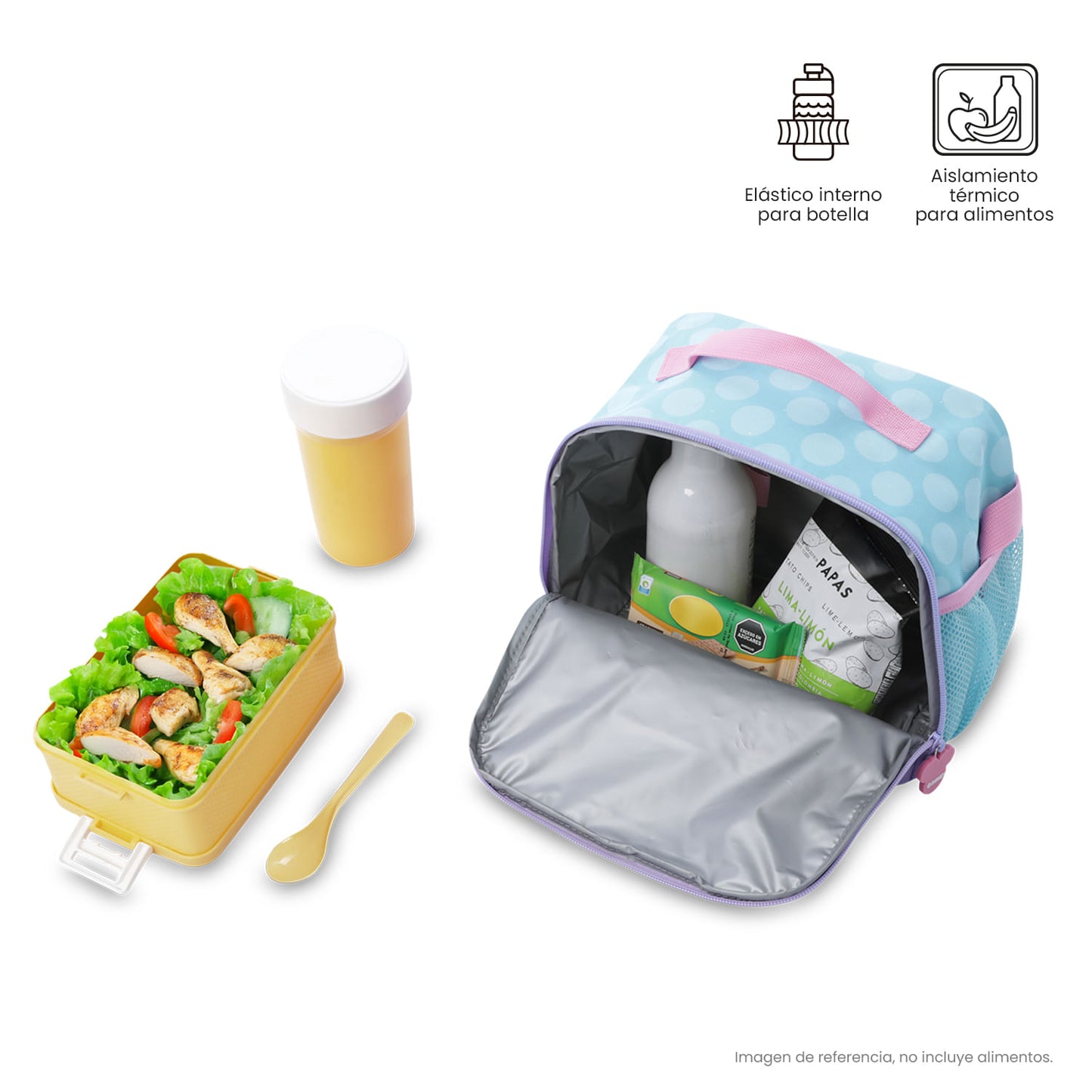 Lonchera Térmica para Niña Minnie Grande Morada