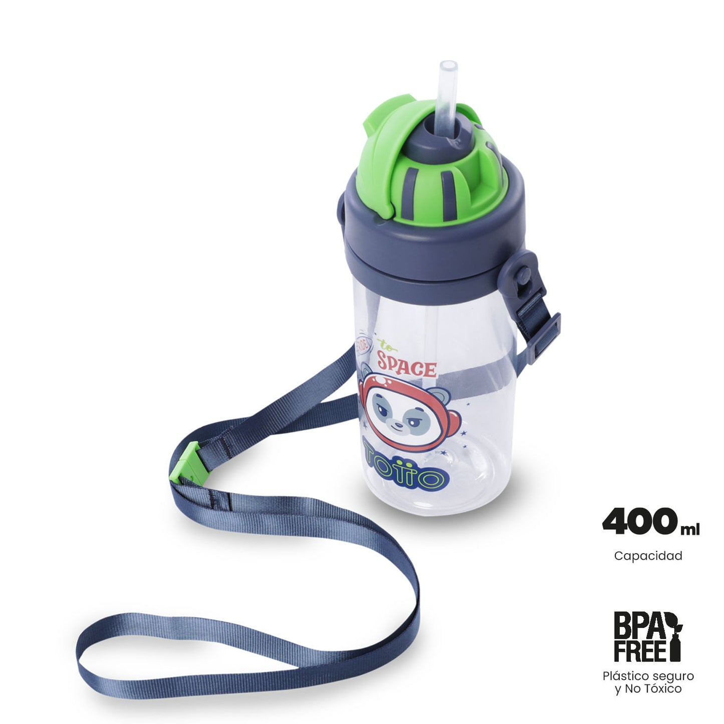 Botilito para Niño Panda Space 400 ML Azul