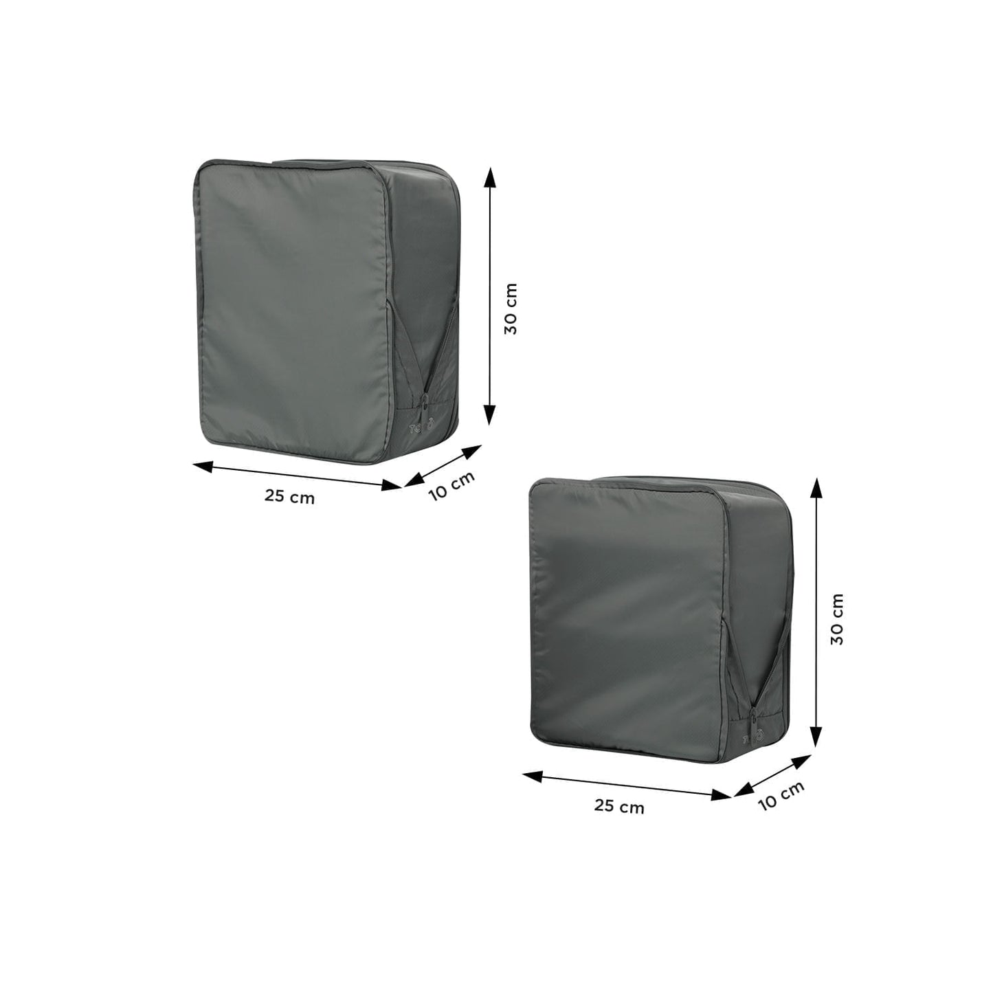 Organizador de viaje Packing cube x 5 Gris