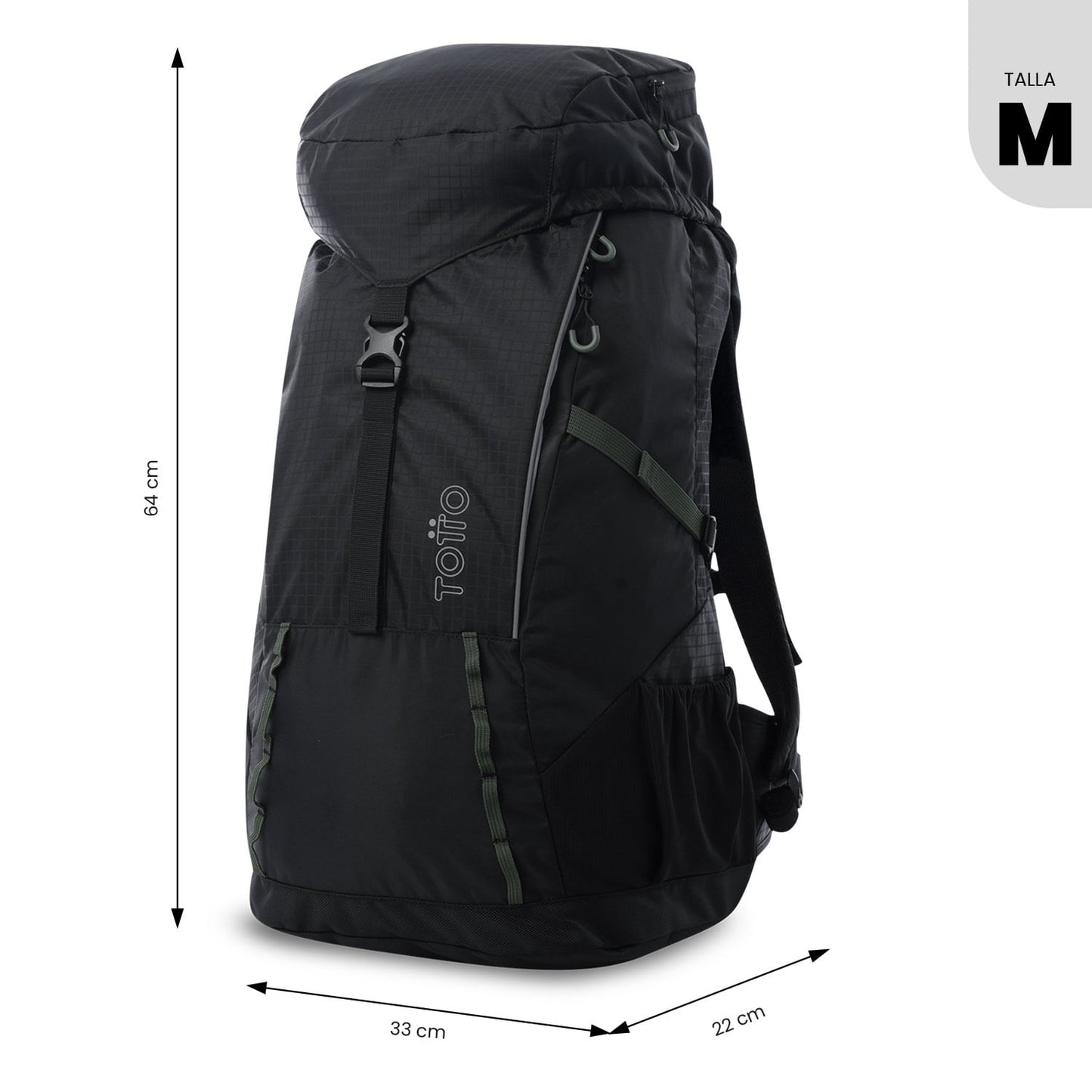 Mochila Summit 50 tamanho médio para atividades ao ar livre, preta