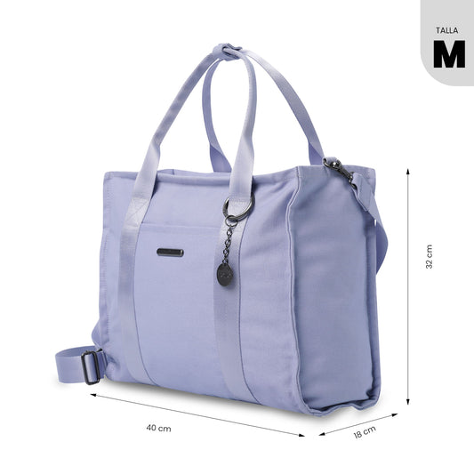 Bolsa feminina tipo sacola/bolsa para laptop de 15,4", roxa