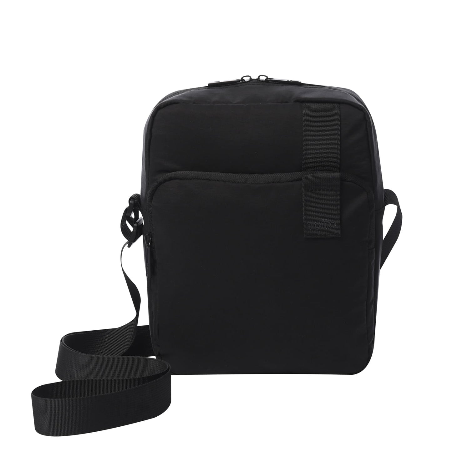 Bolsa masculina com suporte para tablet de 10 polegadas, cor preta.
