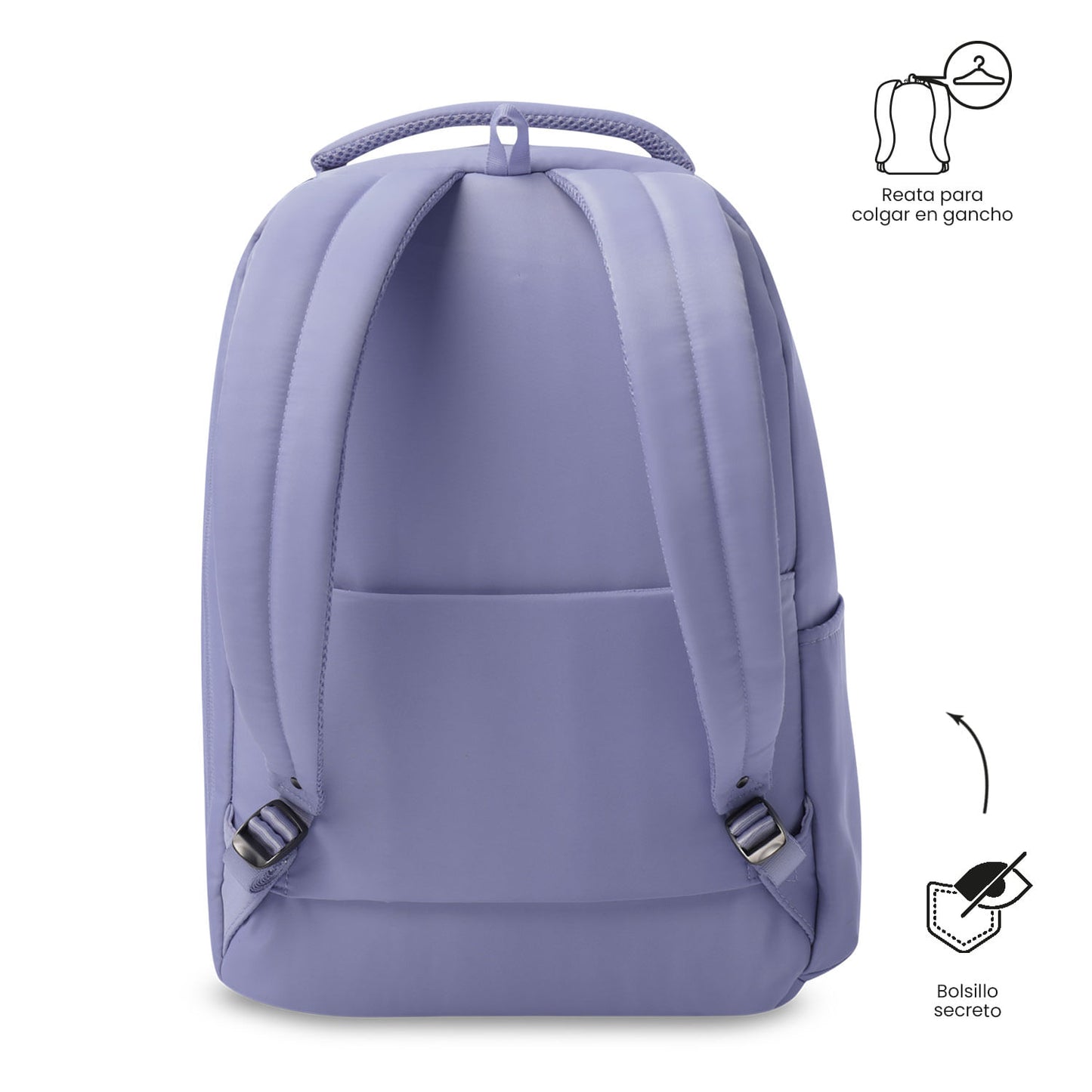 Mochila executiva feminina Adelaide 2 2.0 com compartimento para laptop de 14" - Roxa