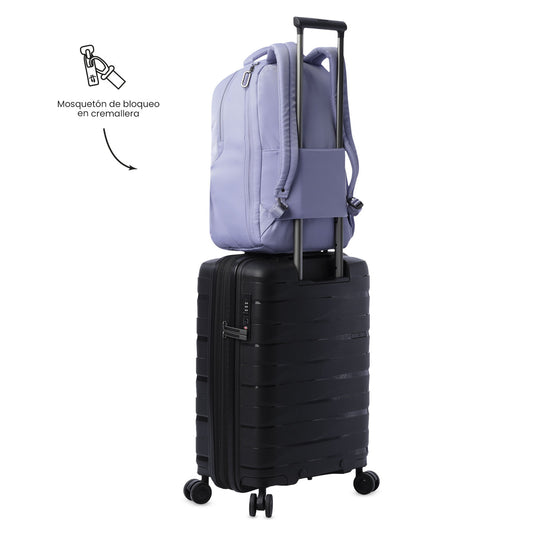 Mochila executiva feminina Adelaide 2 2.0 com compartimento para laptop de 14" - Roxa