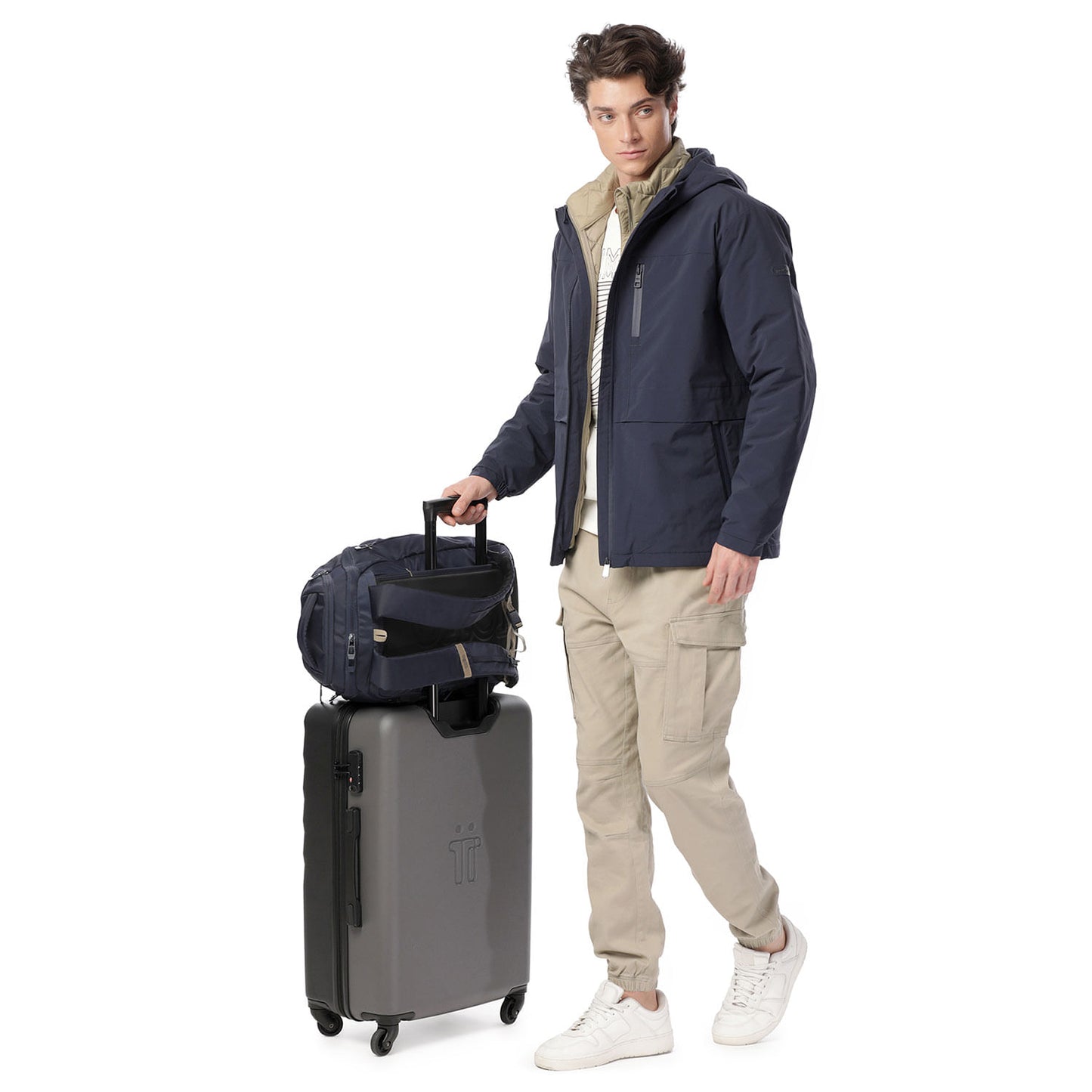 Mochila executiva masculina azul Daytona para laptop de 16".