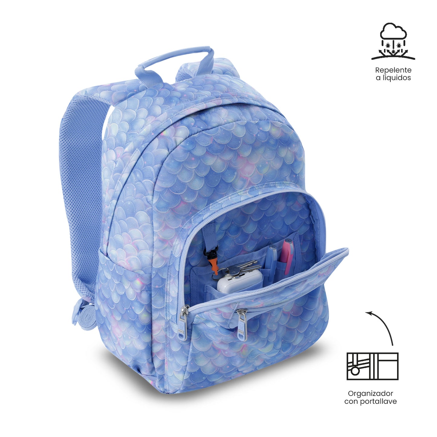 Morral Juvenil Porta PC 13" Gommas Azul