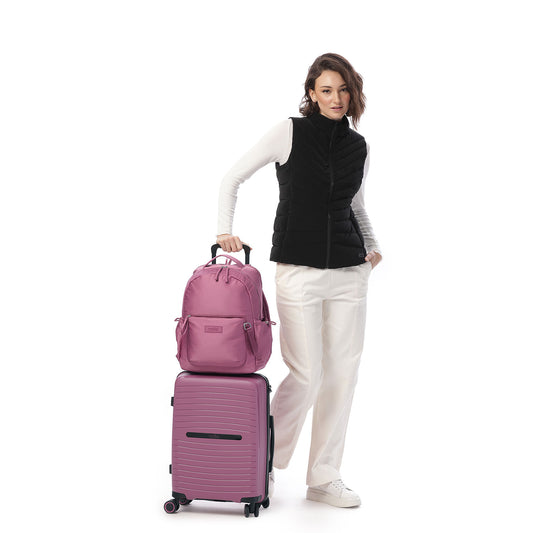 Morral Universitario Porta PC 14" Estambul Rosado Rose Mujer