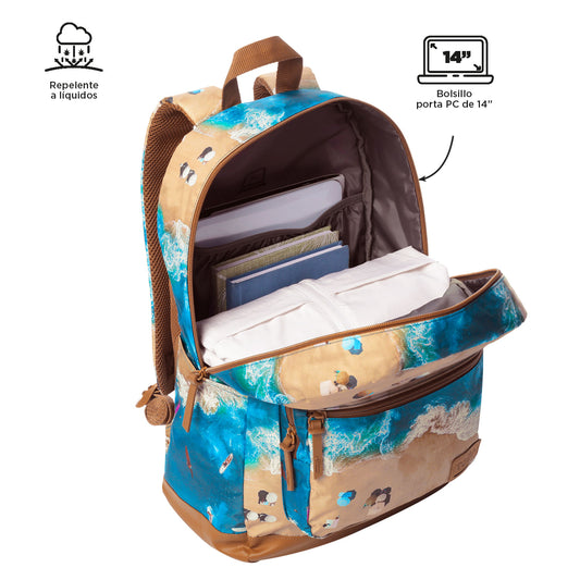 Morral Universitario Porta PC 14" Tocax Verde Hombre