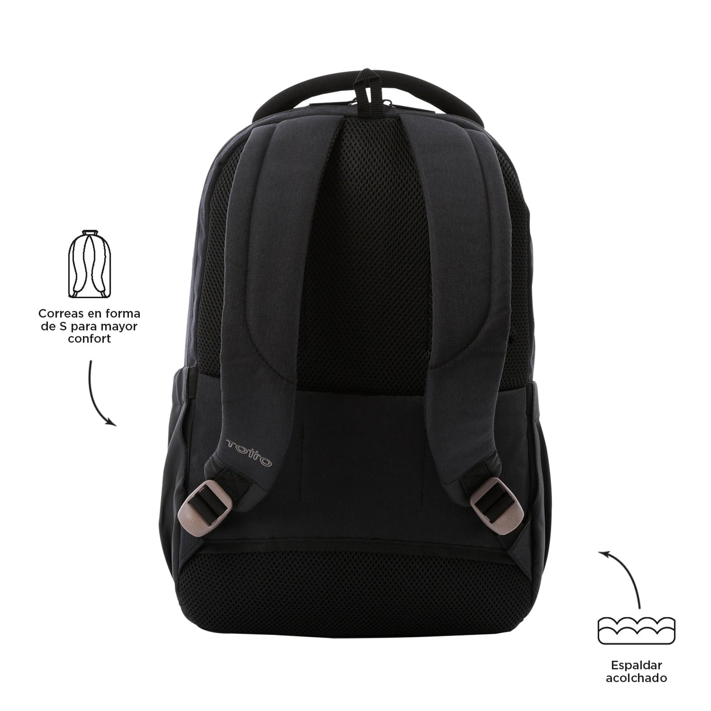 Mochila executiva para laptop de 14", Deleg 2.0, preta, masculina.