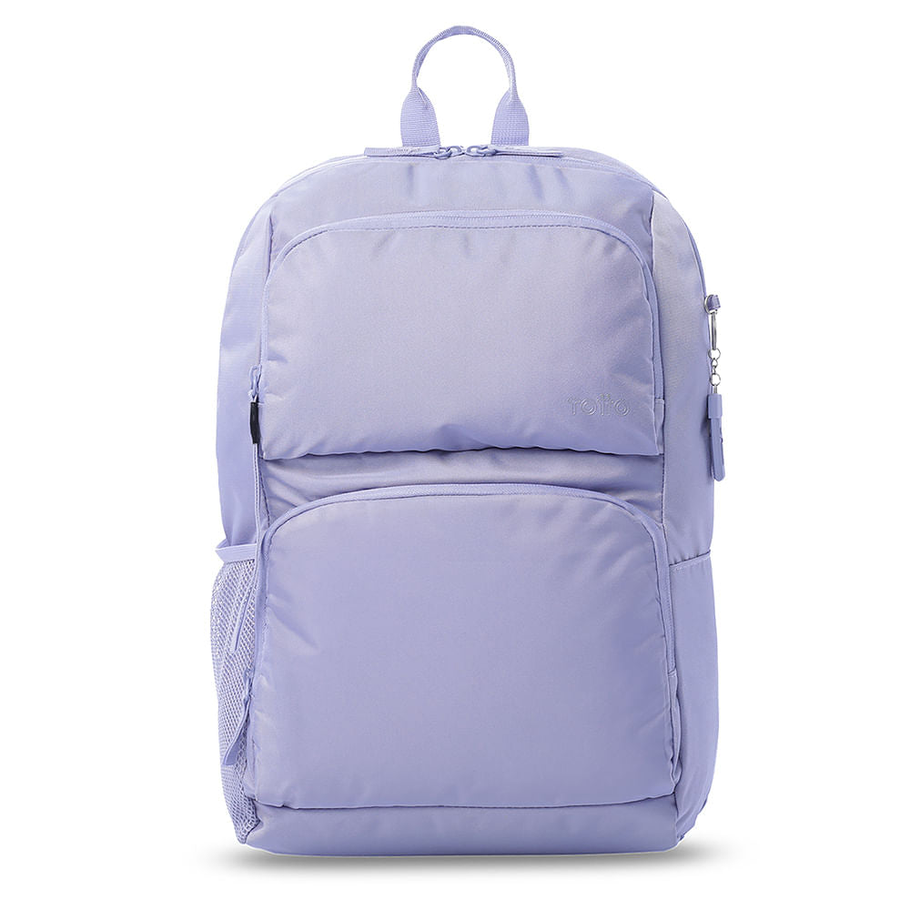 Mochila feminina roxa para laptop de 14 polegadas