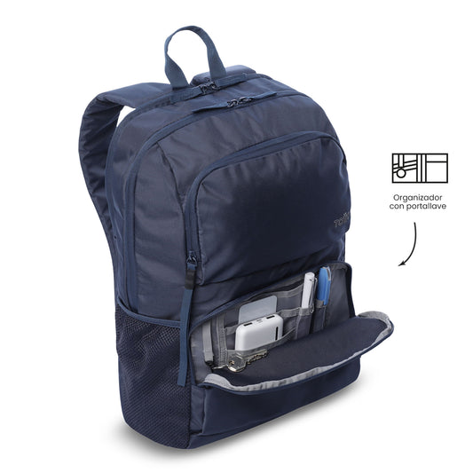 Mochila unissex azul-nuvem para laptop de 14 polegadas