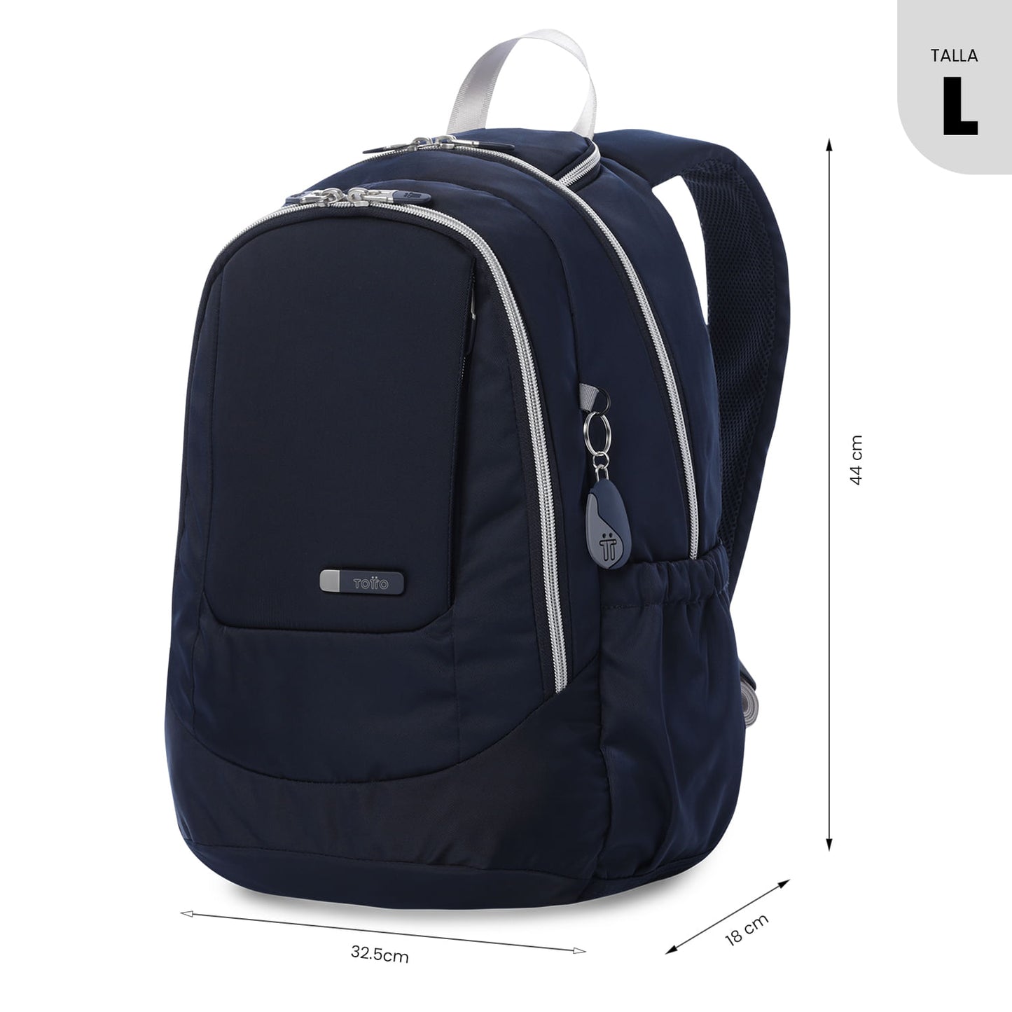 Mochila universitária feminina Goctal Twill 2.0 azul com compartimento para laptop de 14".
