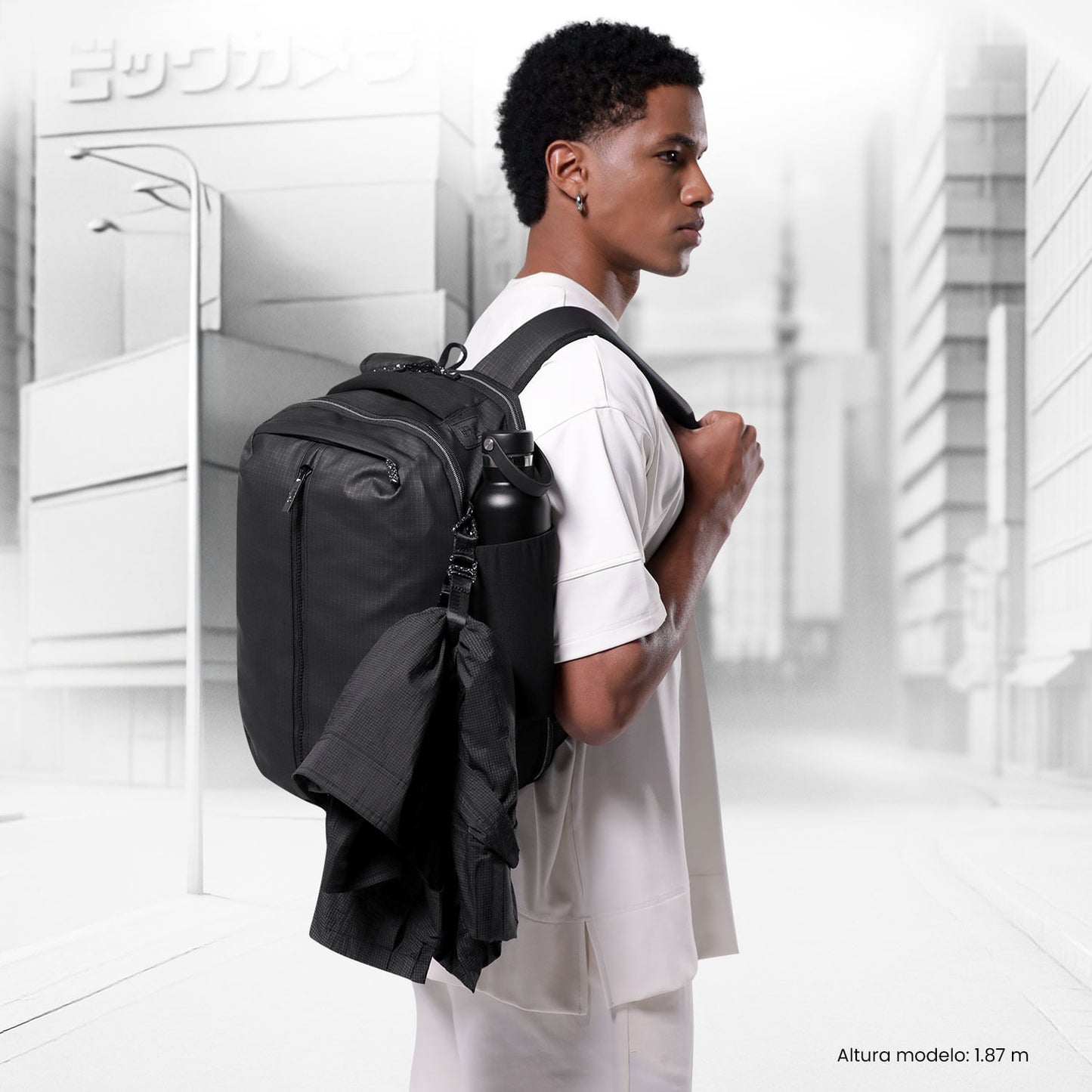 Mochila de viagem média Ramble preta