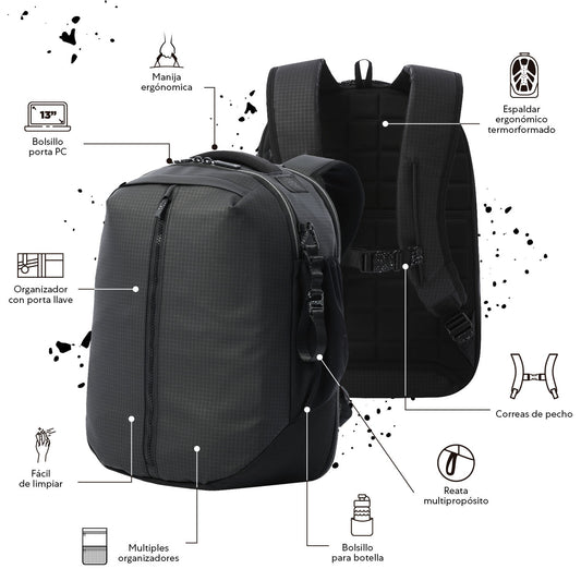 Morral de Viaje Mediano Ramble Negro