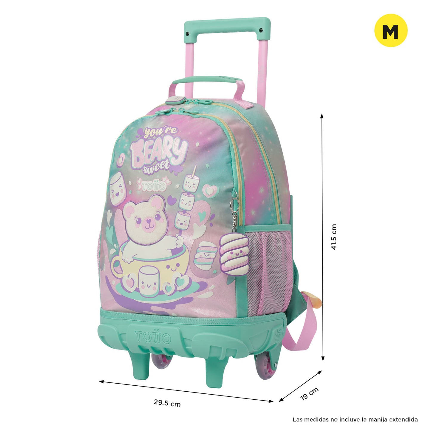 Morral con ruedas Niña Mellow Mediano Gris