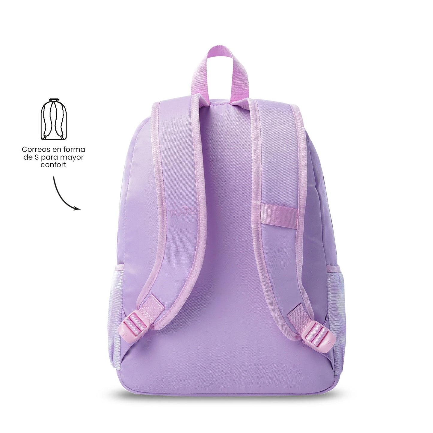 Mochila média Cluw para meninas, roxa