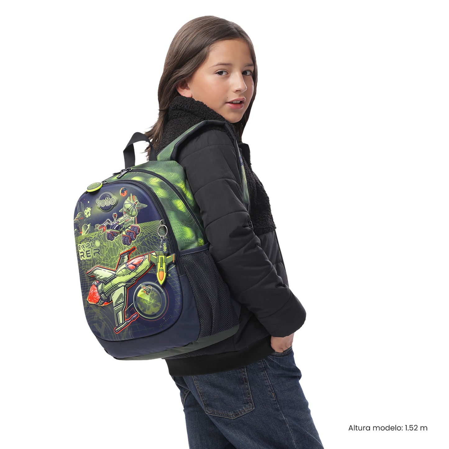 Morral para Niño Explorer Ship Mediano Verde