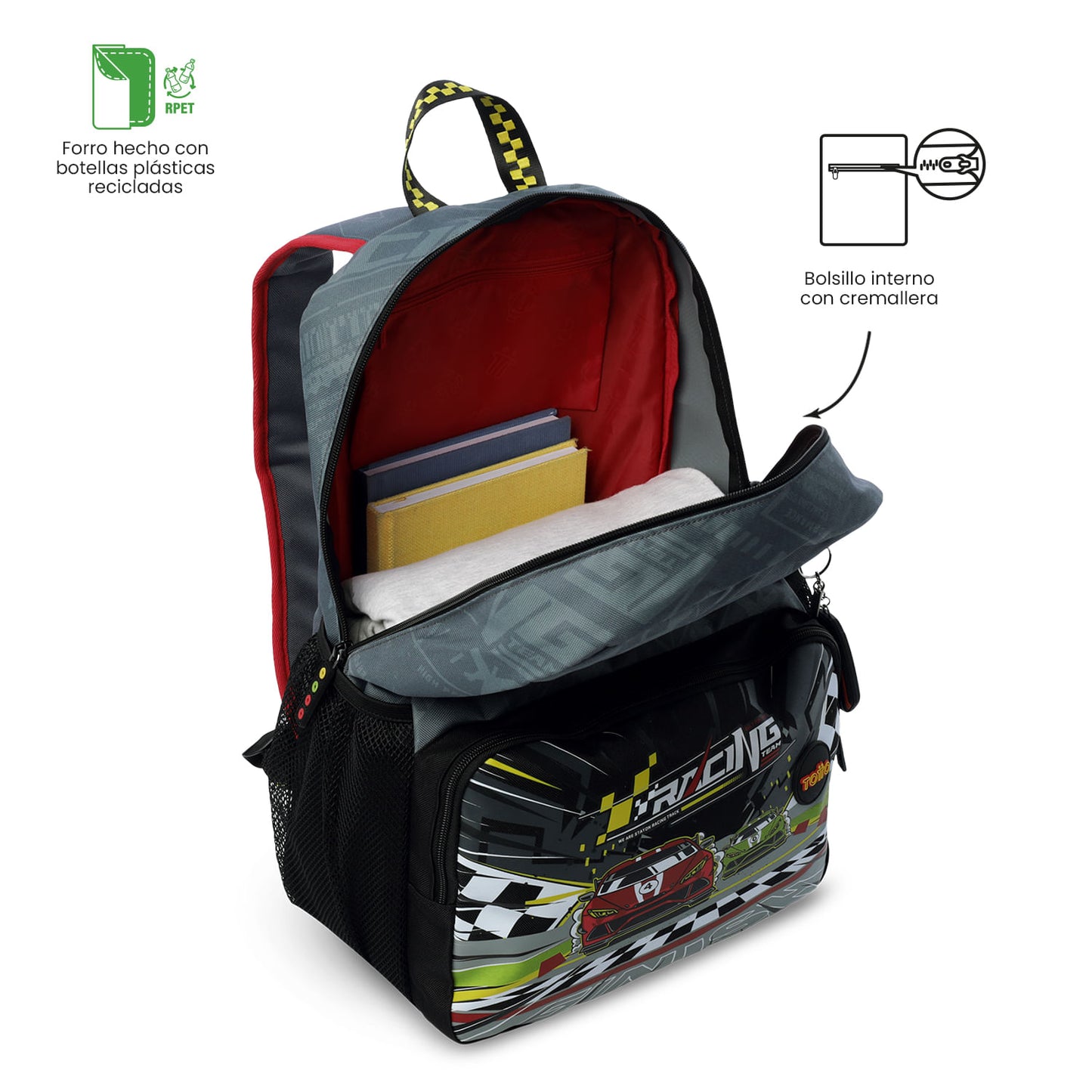 Morral para Niño Grand Prix Grande Gris