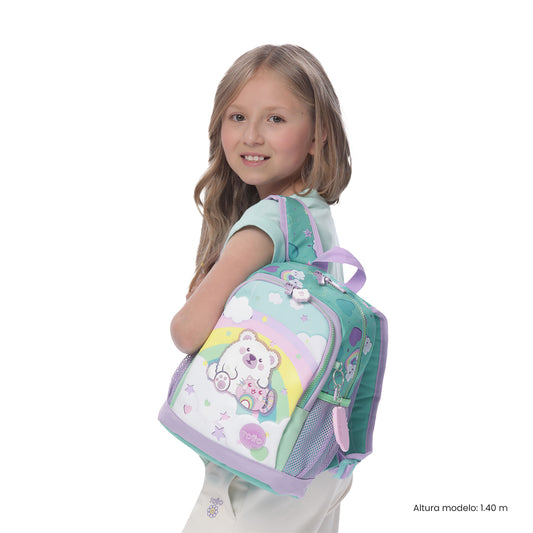 Mochila Mágica Pequena + Livro de Colorir para Meninas, Azul Pequeno