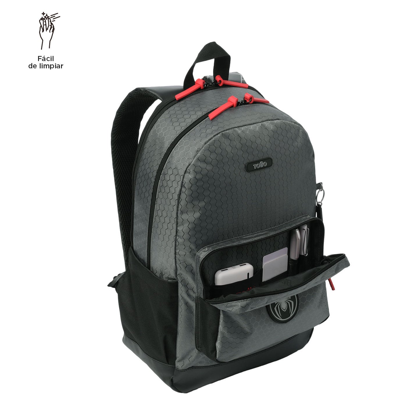 Morral para Hombre Spider Black Mediano Negro