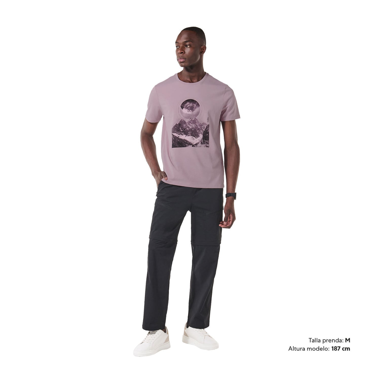 Camiseta Estampada para Hombre Primen Rosada