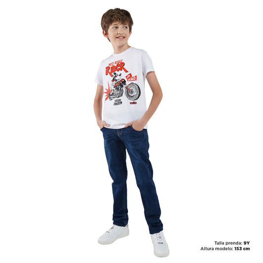 Camiseta branca Projecty 2 para meninos