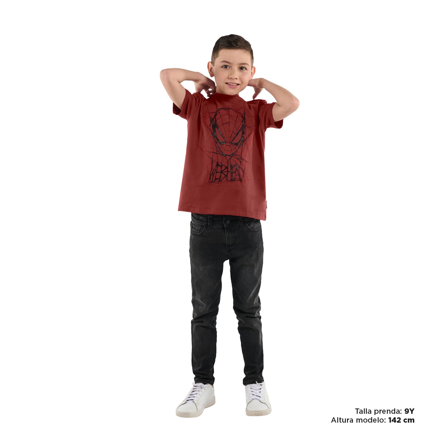 Camiseta vermelha incrível do Homem-Aranha para meninos