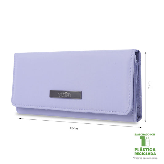 Carteira feminina Adelaide 2 com bloqueador RFID, roxa