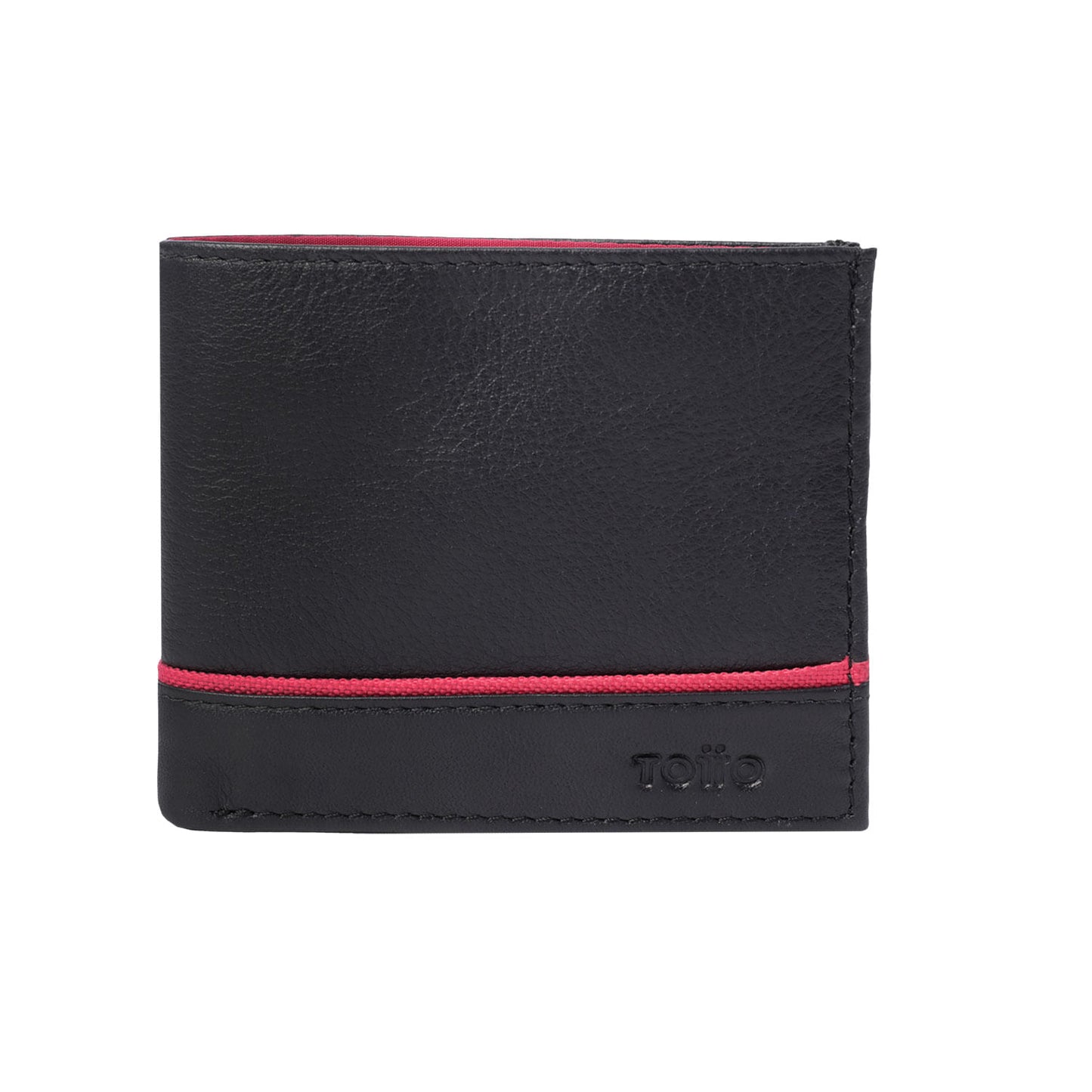 Billetera De Cuero para Hombre Leder Con RFID Blocker Negra