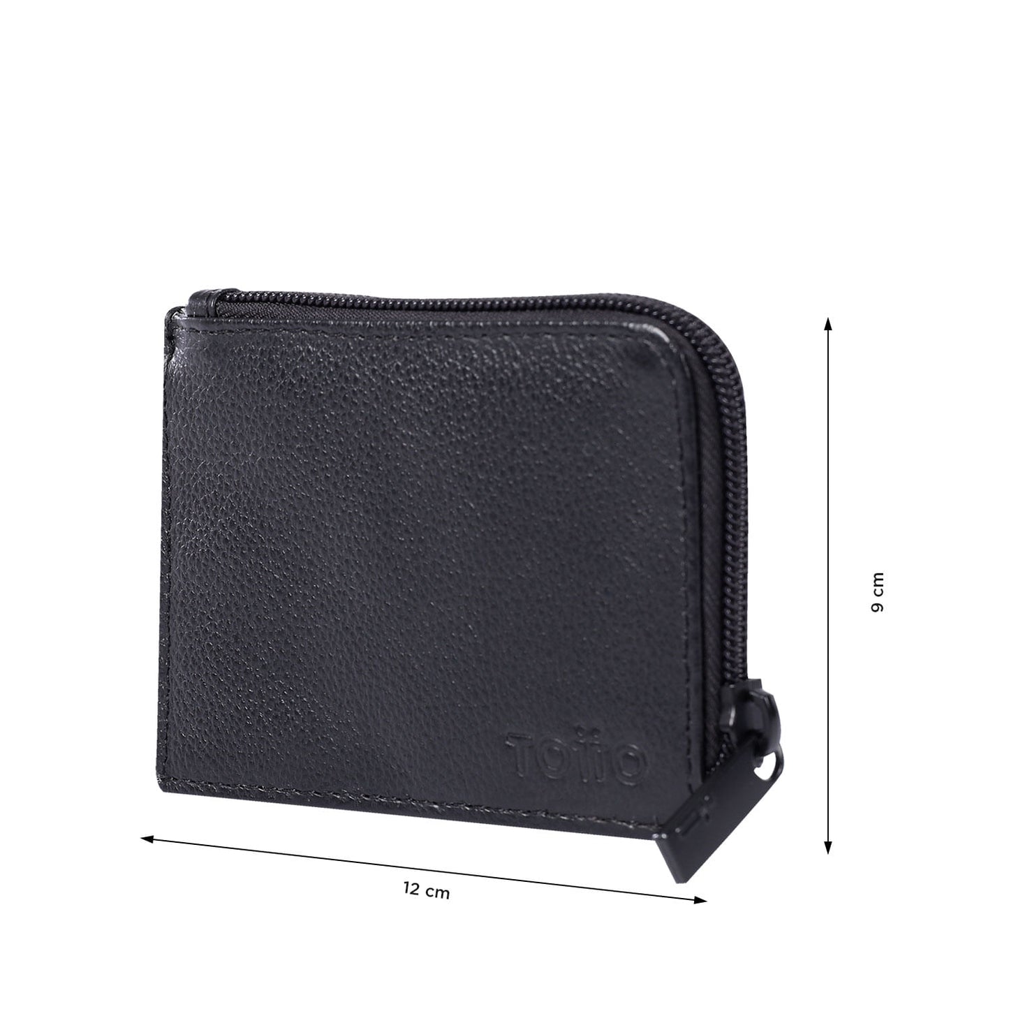 Billetera De Cuero Slice Negra pequeña