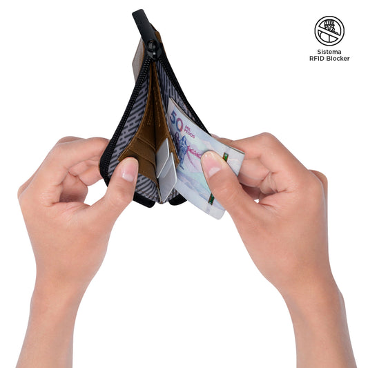Billetera De Cuero Slice Terreo pequeña