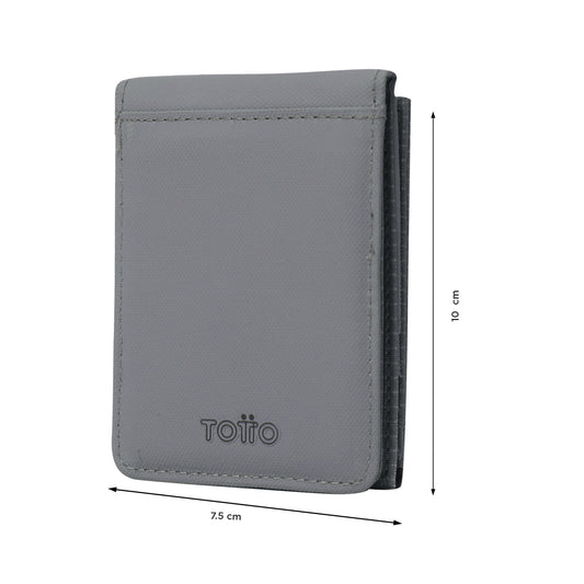 Billetera Dual Grande con RFID Blocker Gris