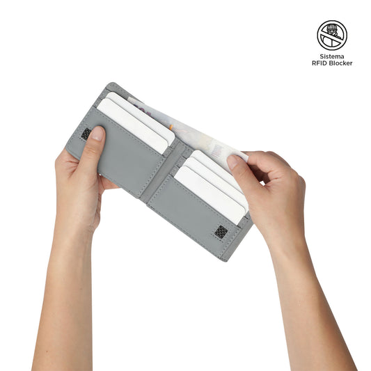 Billetera Ermac 3.0 con RFID Blocker Gris