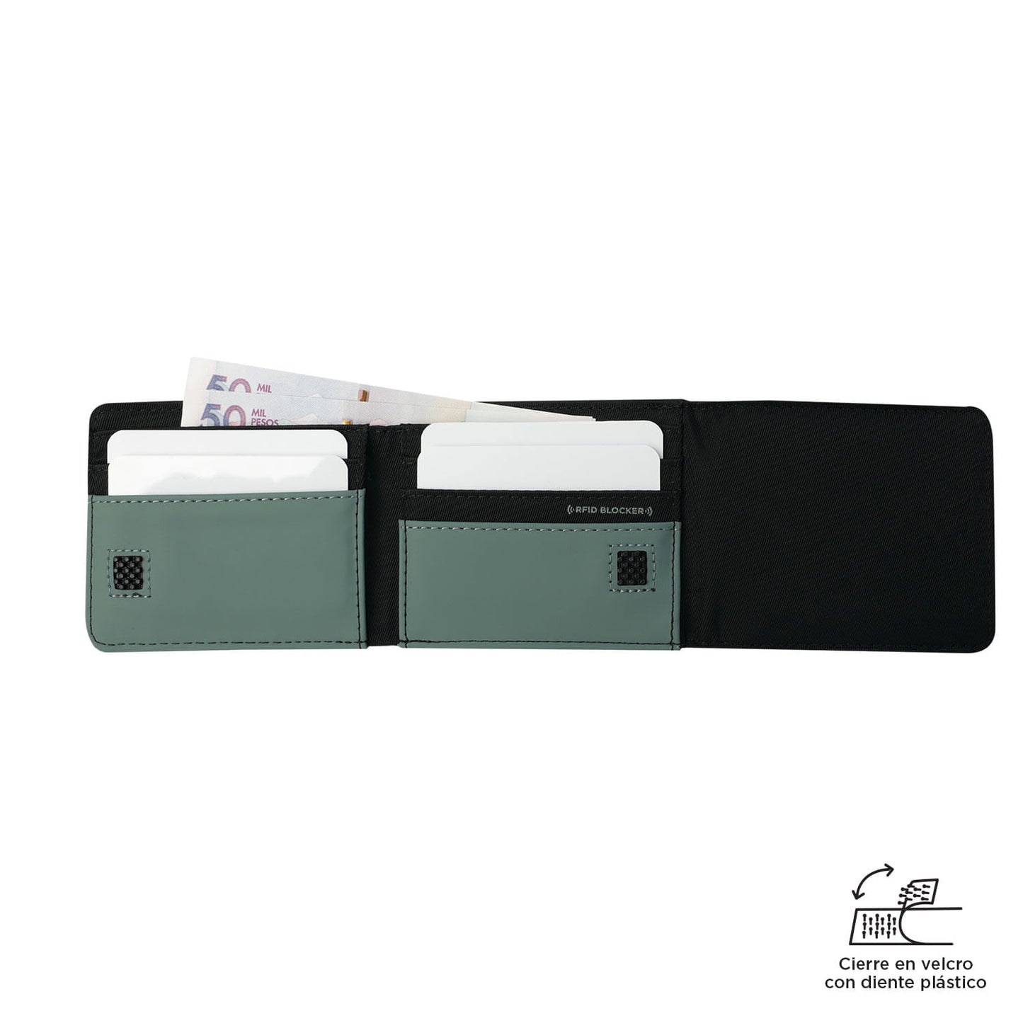 Billetera Ermac 3.0 con RFID Blocker Negra