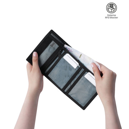 Carteira masculina Tojal com bloqueador RFID, cinza