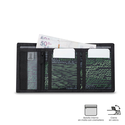 Carteira masculina Tojal com bloqueador RFID, preta.