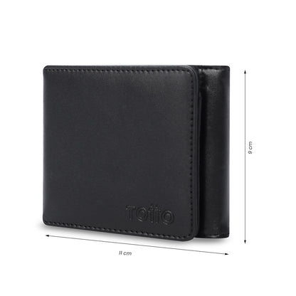 Carteira masculina Ermatto com bloqueador RFID, preta.