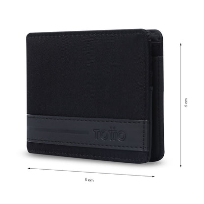 Carteira masculina Vlideri 3.0 com bloqueador RFID, preta.