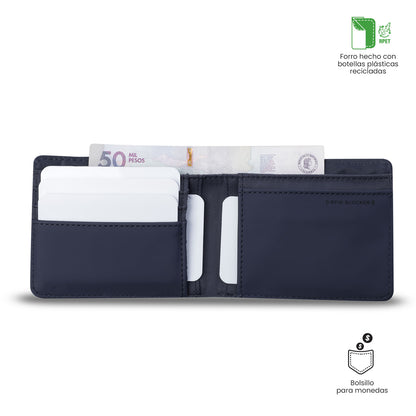 Carteira masculina Vlideri 3.0 com bloqueador RFID azul