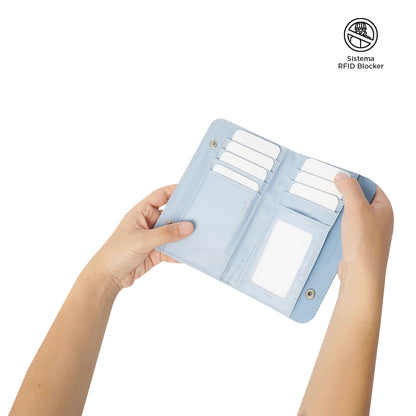 Billetera Talic con RFID Blocker Azul