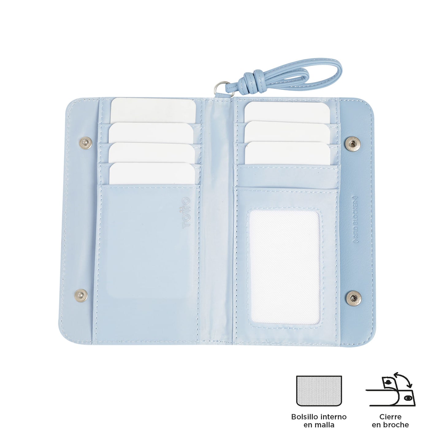 Billetera Talic con RFID Blocker Azul