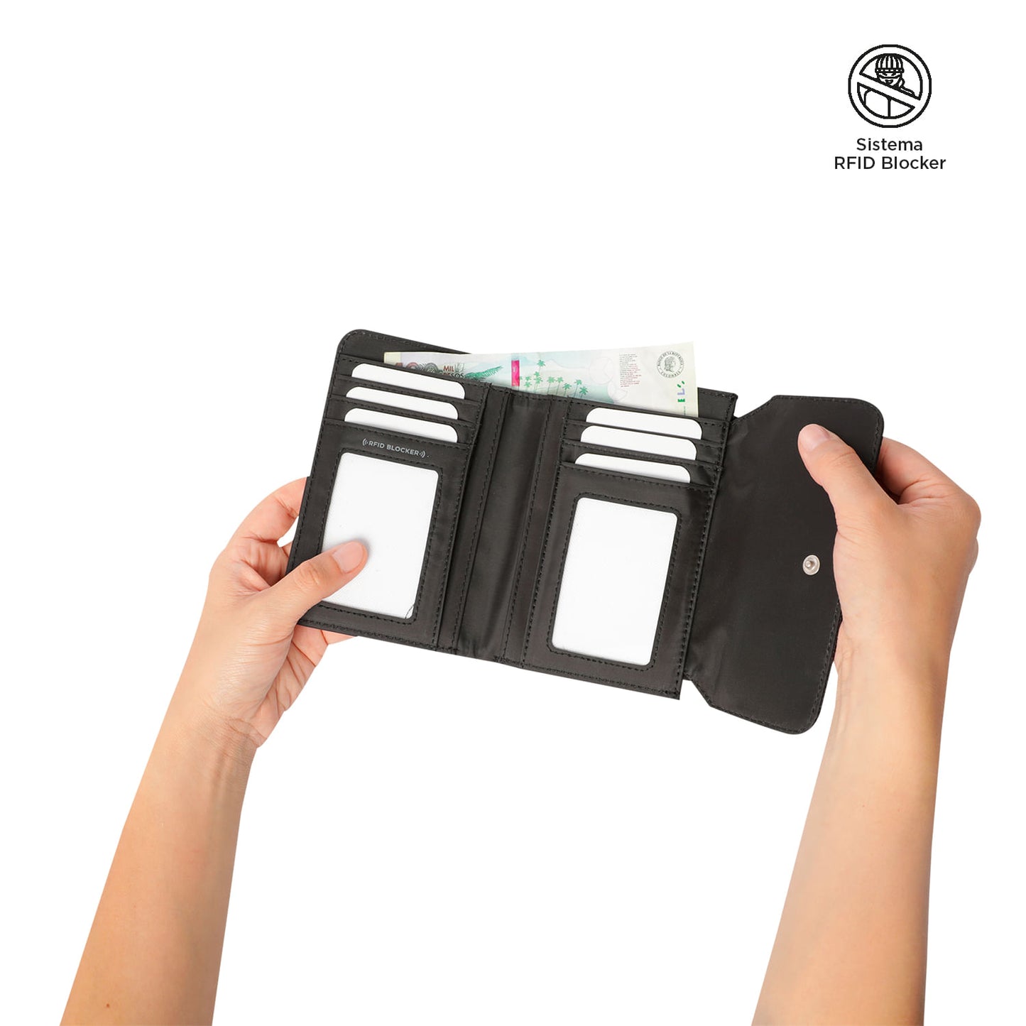 Billetera Montana con RFID Blocker Negra